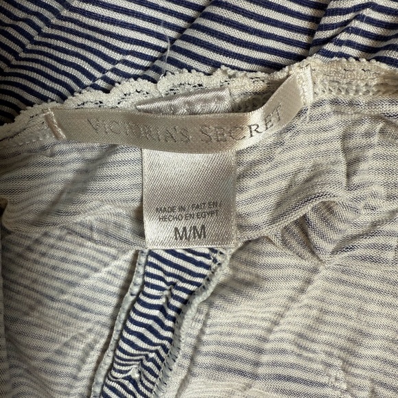 Victoria's Secret Black and‎ White Striped Pajama Romper - Picture 2 of 3